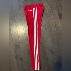 Adidas red leggings size XS